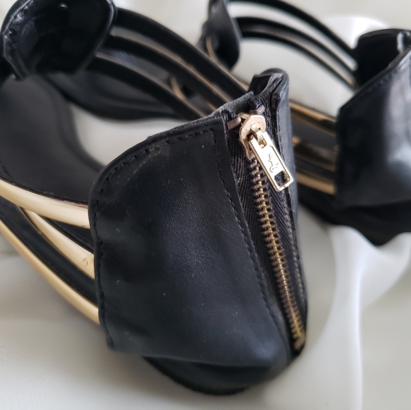 NEW sandals with gold accent - Picture 3 of 4